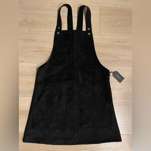 NWT: Forever 21 Black Jumper Suede Overall-dress